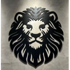 Lazer Kesim Aslan Portresi 50x50cm