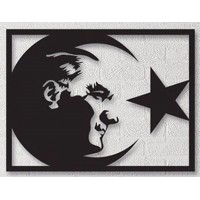 Lazer Kesim Atatürk Portresi Model 4