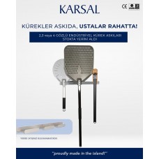 KRSPKA-2 Paslanmaz Çelik Pizza Küreği Askısı 2'li