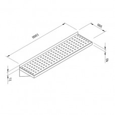 DRS-200 Süzme Duvar Rafı 200*25*3cm